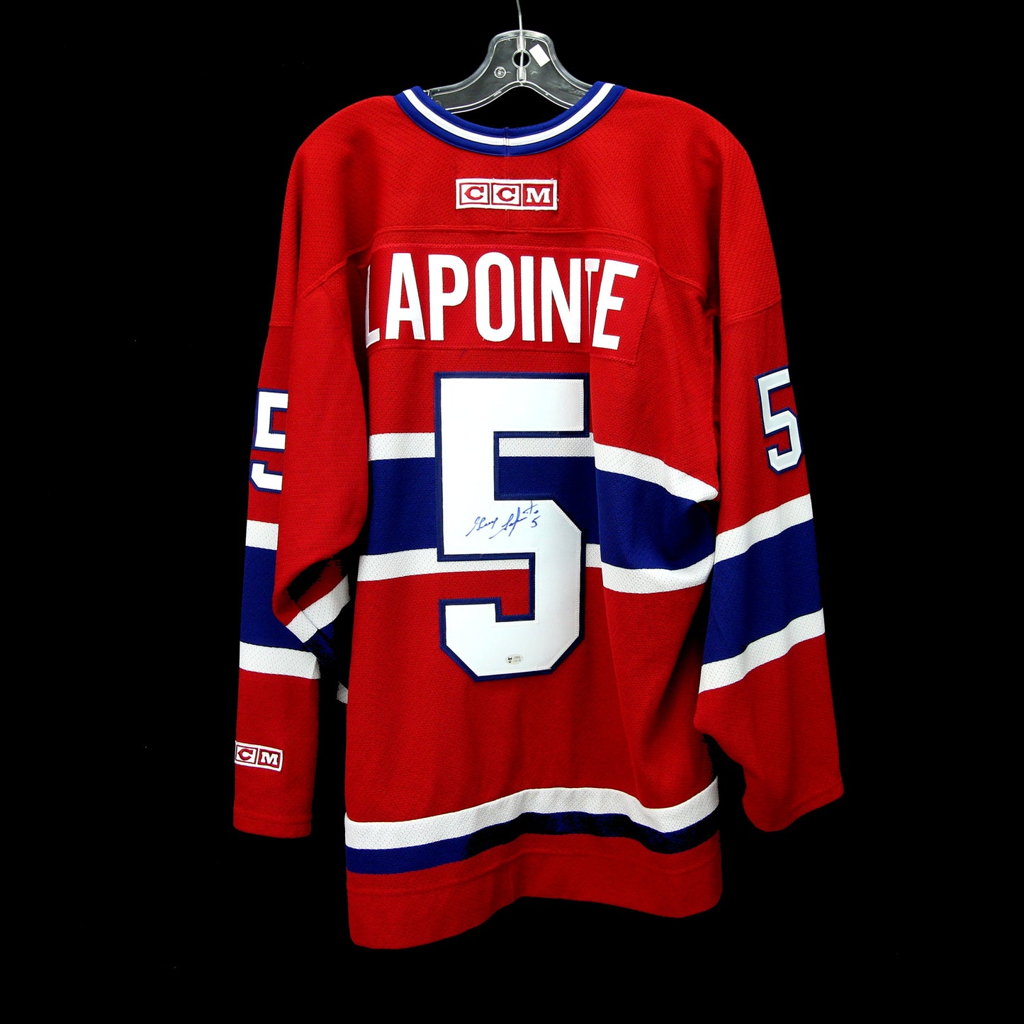 Guy Lapointe - Canadiens - Autographed Jersey / Chandail autographié