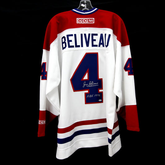 Jean Béliveau - Canadiens - Autographed Jersey / Chandail autographié