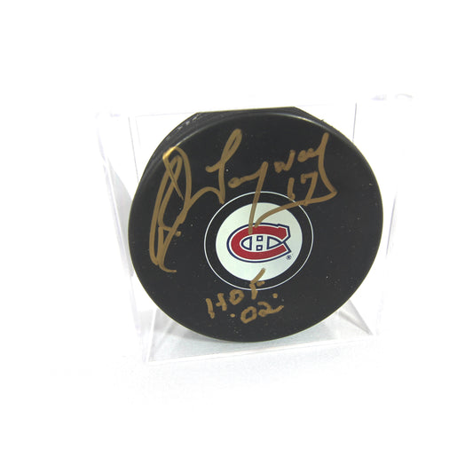 Rod Langway Autographed Puck / Rondelle