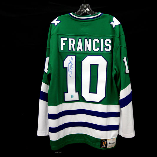 Ron Francis - Whalers - Autographed Jersey / Chandail autographié