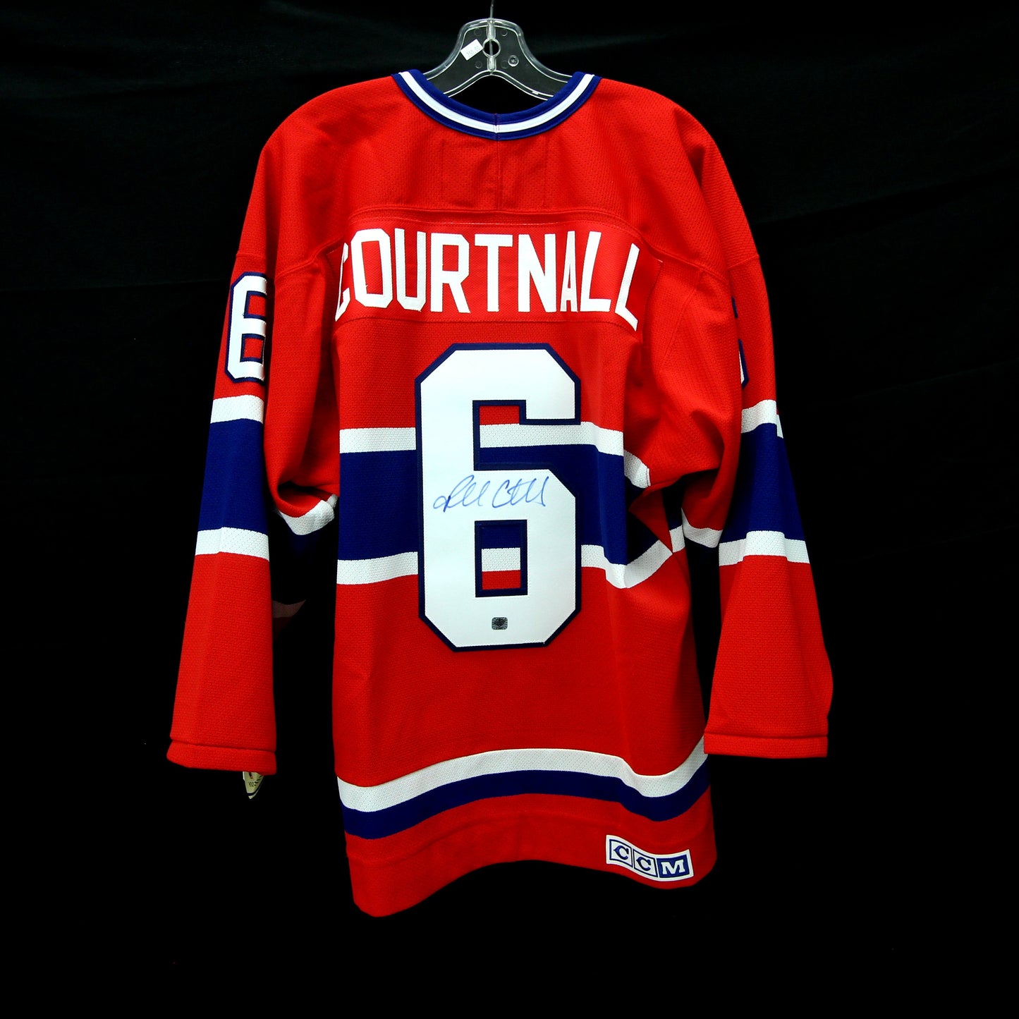 Russ Courtnall - Canadiens - Autographed Jersey / Chandail autographié